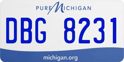 MI license plate DBG8231