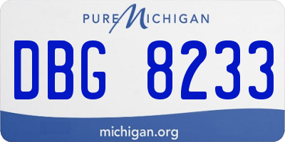 MI license plate DBG8233