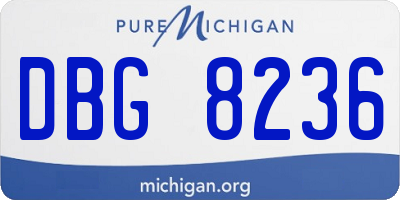 MI license plate DBG8236