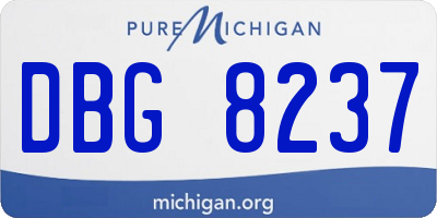 MI license plate DBG8237