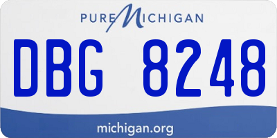 MI license plate DBG8248