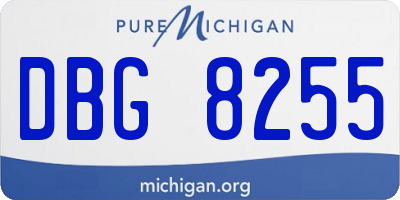 MI license plate DBG8255