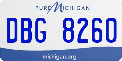 MI license plate DBG8260