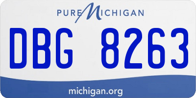 MI license plate DBG8263