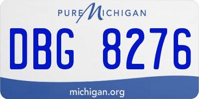 MI license plate DBG8276