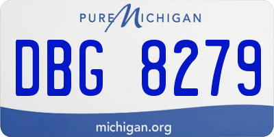 MI license plate DBG8279
