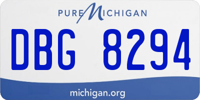 MI license plate DBG8294