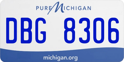 MI license plate DBG8306