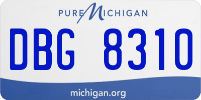 MI license plate DBG8310