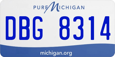 MI license plate DBG8314