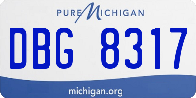 MI license plate DBG8317