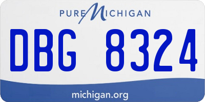 MI license plate DBG8324