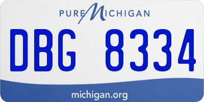 MI license plate DBG8334