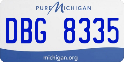 MI license plate DBG8335