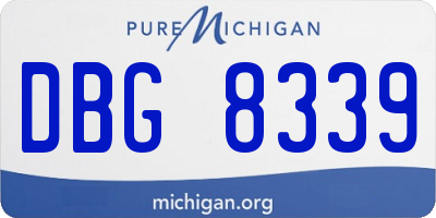 MI license plate DBG8339