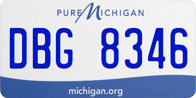 MI license plate DBG8346