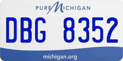 MI license plate DBG8352