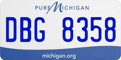 MI license plate DBG8358