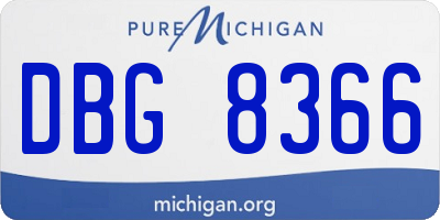 MI license plate DBG8366