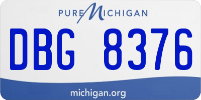 MI license plate DBG8376