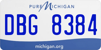 MI license plate DBG8384