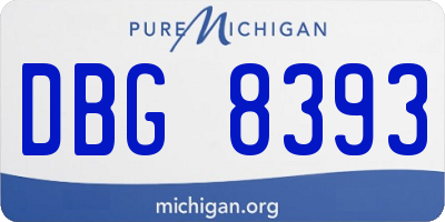MI license plate DBG8393