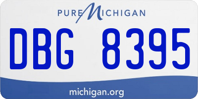MI license plate DBG8395