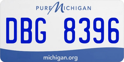 MI license plate DBG8396