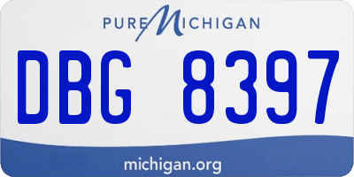 MI license plate DBG8397