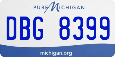 MI license plate DBG8399