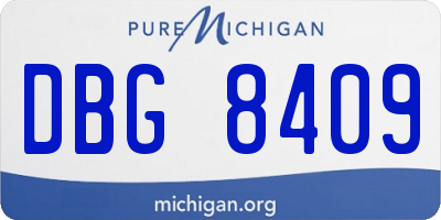 MI license plate DBG8409