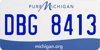 MI license plate DBG8413