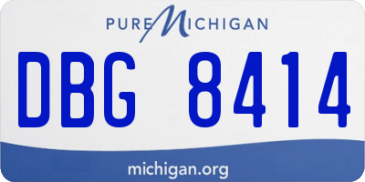 MI license plate DBG8414
