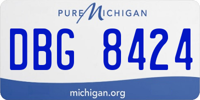 MI license plate DBG8424