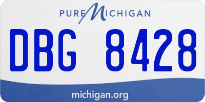MI license plate DBG8428
