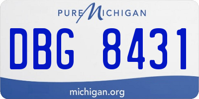 MI license plate DBG8431