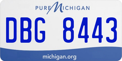MI license plate DBG8443