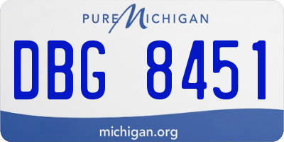 MI license plate DBG8451