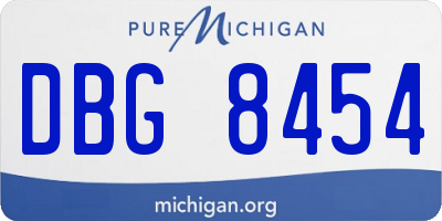 MI license plate DBG8454