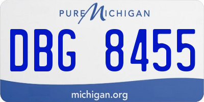 MI license plate DBG8455