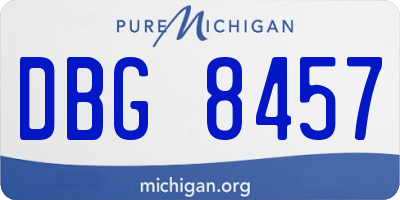 MI license plate DBG8457