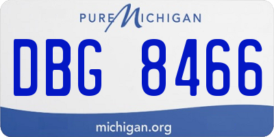 MI license plate DBG8466
