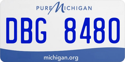 MI license plate DBG8480