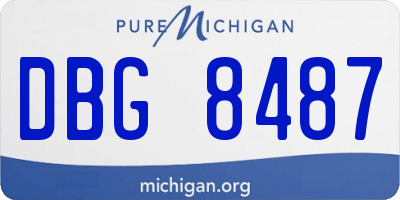 MI license plate DBG8487