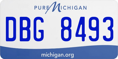 MI license plate DBG8493