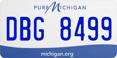MI license plate DBG8499