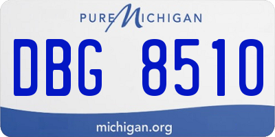 MI license plate DBG8510