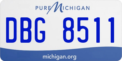 MI license plate DBG8511