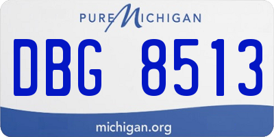 MI license plate DBG8513