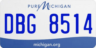 MI license plate DBG8514